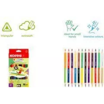 Kores KOLORES DUO JUMBO coloured pencils assorted colours 12 pc(s) (93252)