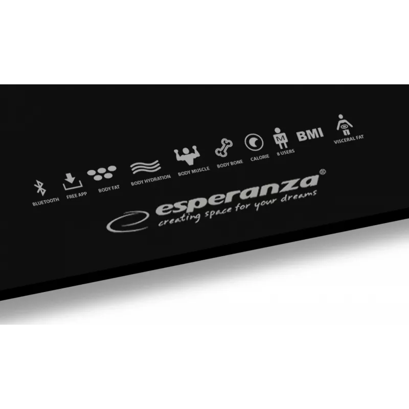 Esperanza EBS016K personal scale Electronic personal scale Square Black