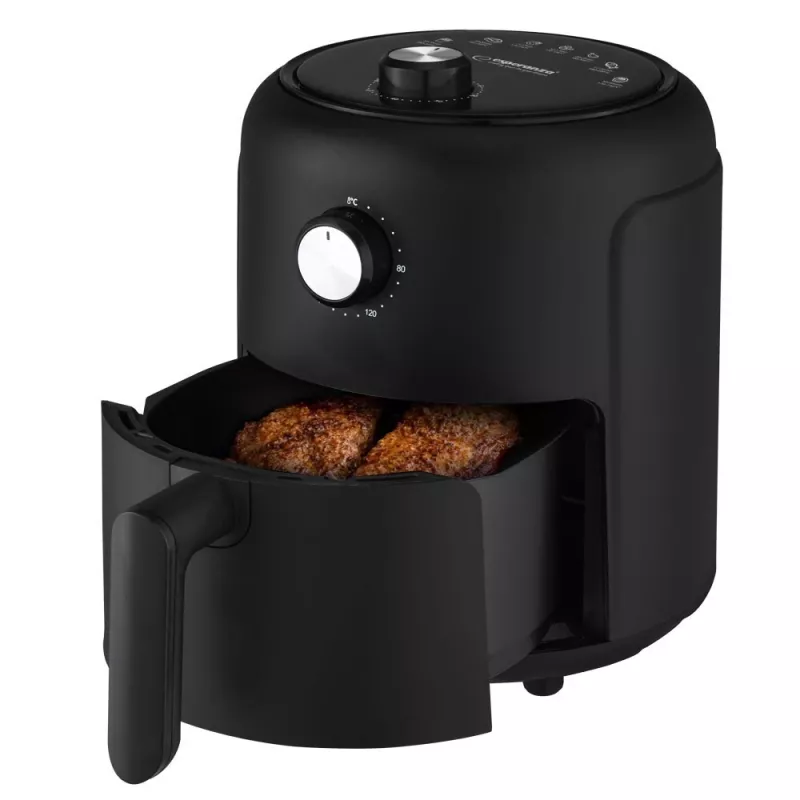 Hot air fryer ESPERANZA EKA001, 2.6 L, 1000 W, 7 programs, black, compact countertop