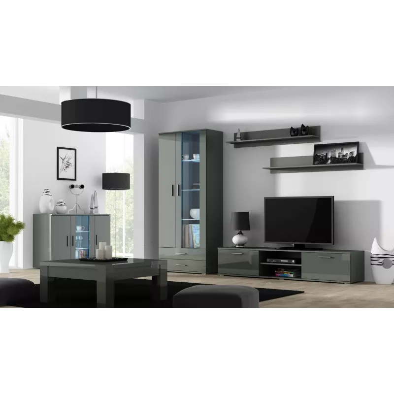 Cama sideboard 120 cm SOHO S7 grey/grey gloss