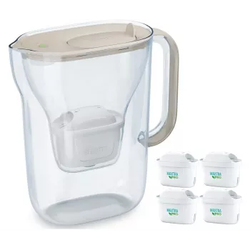 Water filter jug BRITA Style Essential 2.4 L with 4 sand cartridges