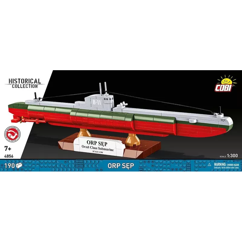 Plastic Model Kit Cobi Polish Submarine ORP Sep 1:300 Scale (COBI-4856)