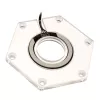 Mounting kit BitsPower Hexagon BP-WTHU-RGB — acrylic transparent, 91.4×80×6.5 mm
