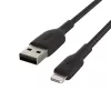 Cable Braided USB-Light ning 1m Black