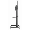 Floor TV stand Gembird TVS-70T-02 for 37 inch–70 inch screens, max 70 kg, VESA 200x200–600x400, tilt ±5°/−12°, height adjustable, caster wheels, cable management