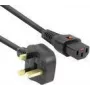 Power cord ACT PC980 — UK plug to C13 IEC Lock, 2 m, 230 V 10 A, black