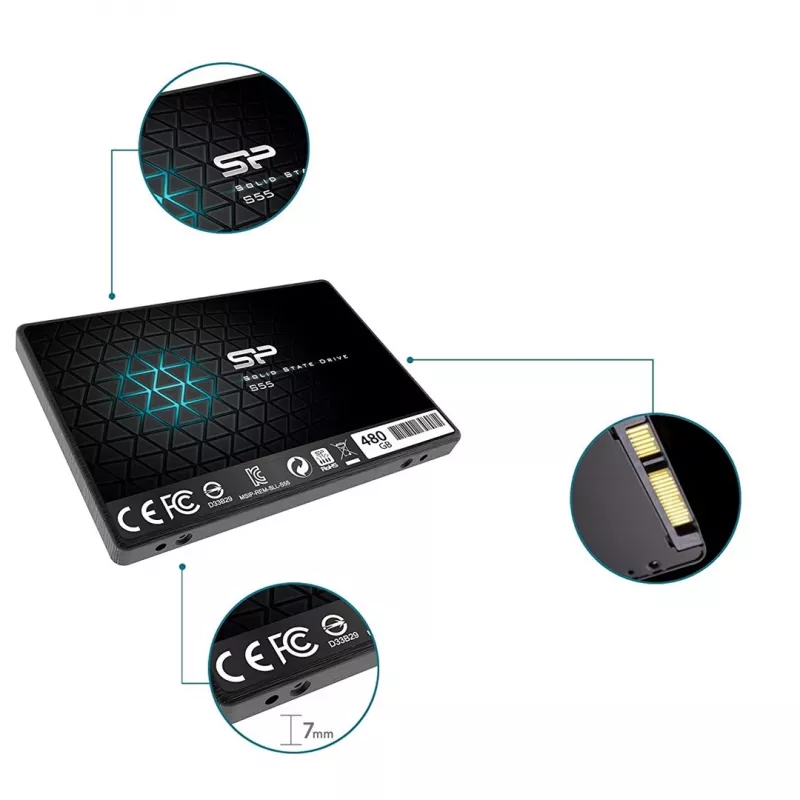 SSD Drive Silicon Power Slim S55 480GB 2.5 SATA III TLC