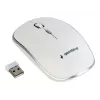 Wireless mouse GEMBIRD MUSW-4B-01-W, ambidextrous, optical 1600 DPI, 4 buttons, RF wireless, white