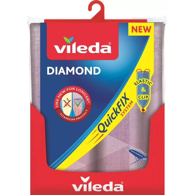 Ironing board cover VILEDA Dimond 173333 for standard boards 1200×380 mm, cotton/foam, heat-resistant to 200°C