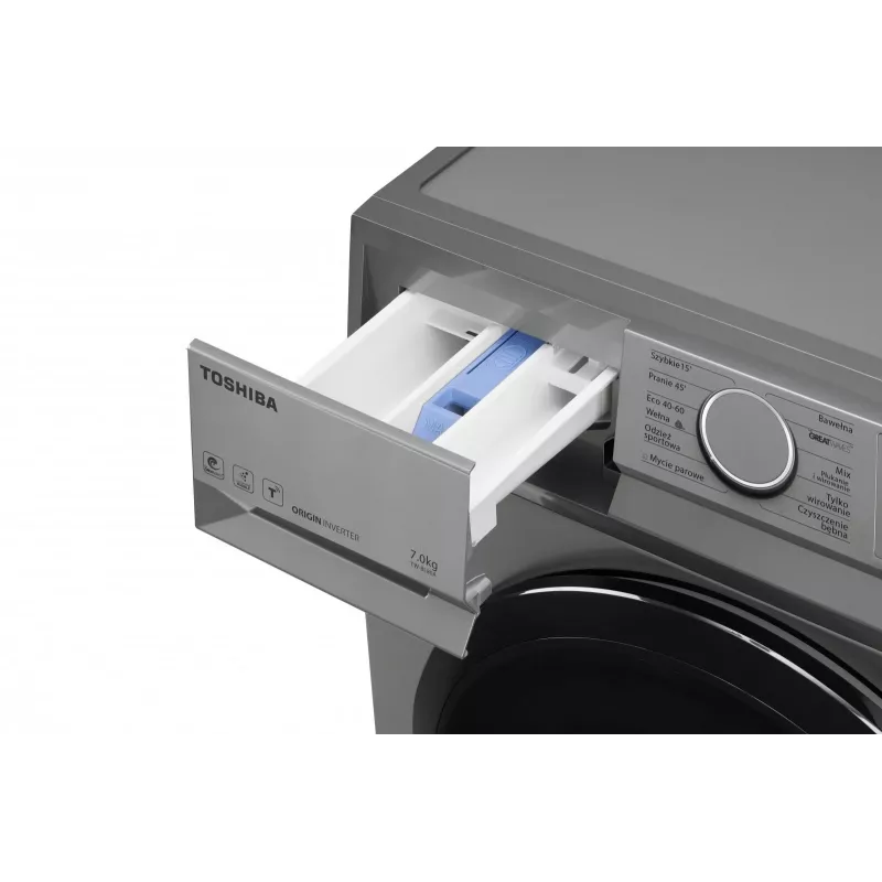Slim washing machine Toshiba TW-BL80A2PL(SS), 8 kg