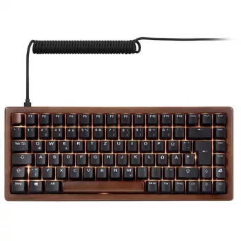 Sharkoon 100068081 Keyboard Home USB QWERTZ German Black Wood 75%