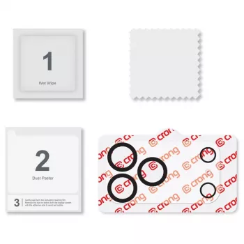 Camera and lens glass Crong CRGLSIP1763P for iPhone 17 Pro — protective glass for camera module