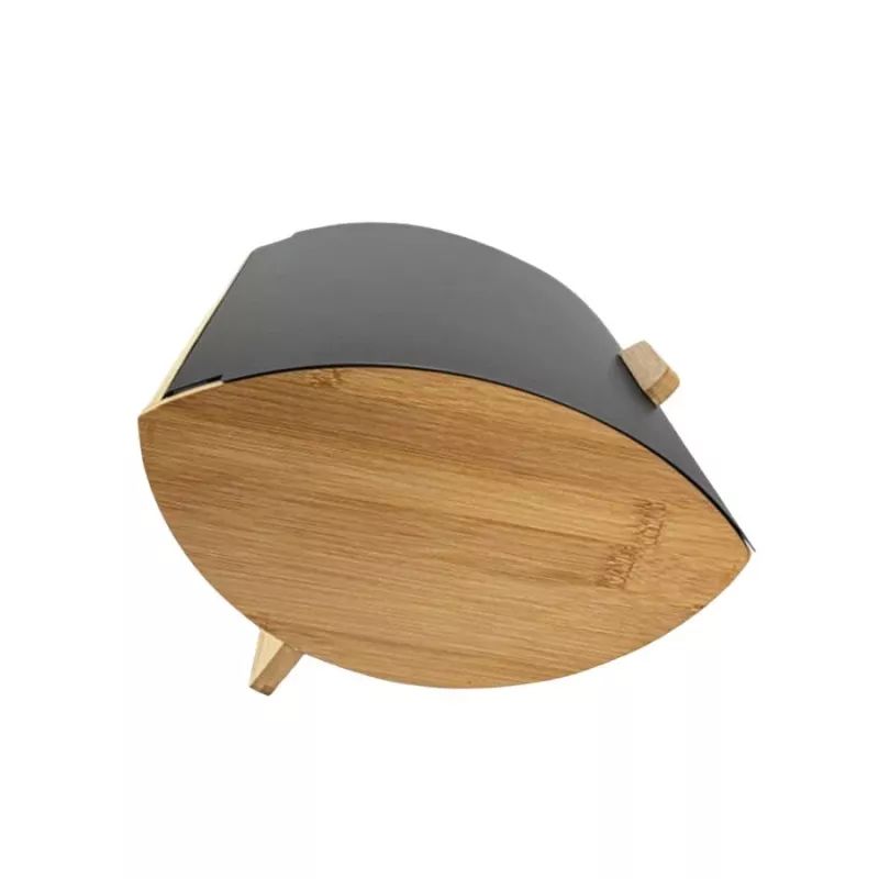 Maestro MR-1775-BLACK bread box Other Black, Wood Bamboo, Metal