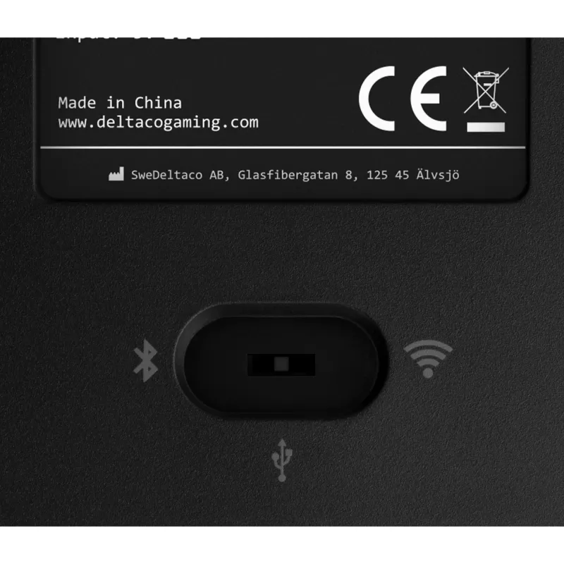 Deltaco GAM-100-DE - 65% - USB + Bluetooth - mechanical switch - QWERTZ - RGB-LED - Black