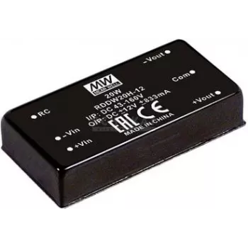 Power adapter/inverter mean well RDDW20F-15 — 20 W, 15 V, 0.666 A, RoHS
