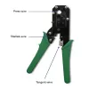 Crimping and cutting tool QOLTEC 54381 — modular connectors (network) crimper and cable cutter