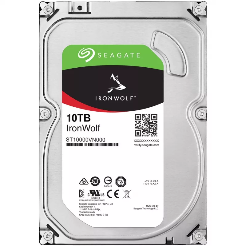 Seagate IronWolf ST10000VN000 internal hard drive 10 TB 7200 RPM 256 MB 3.5 inch Serial ATA III