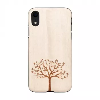 Smartphone case man and wood for iPhone XR — apple tree wood, black finish