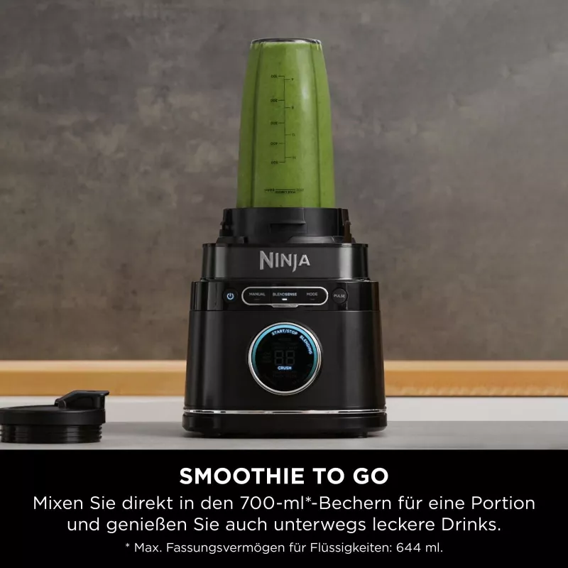 Ninja TB301EU Detect Power Mixer Pro blender, 1.2 kW, 6 automatic programs, Black