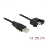 USB cable DeLOCK 85462 USB 2.0 0.25 m Black