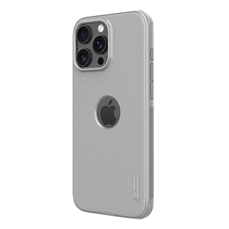 Protective phone case Nillkin Super Frosted Shield Pro for iPhone 16 Pro, gray, rigid slim cover
