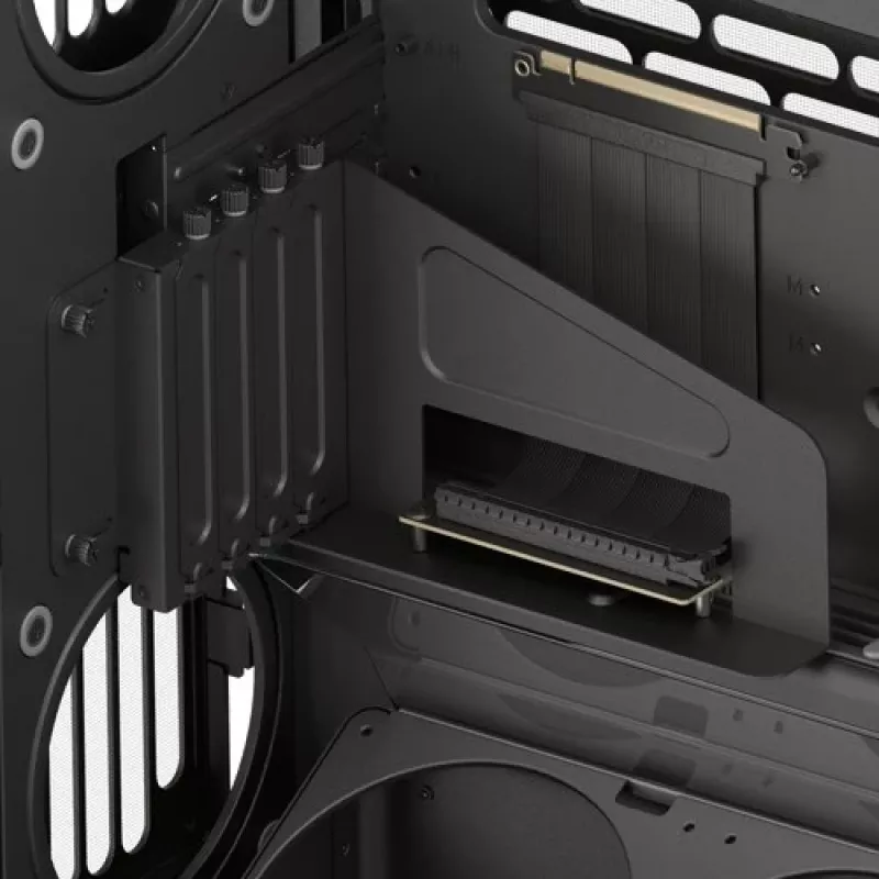 HAVN HS 420 VGPU PC Case, Midi-Tower, E-ATX, Tempered Glass, PCIe 5.0 Riser Cable - black