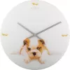 NeXtime klok 8136 Puppy, Ø43 cm, Wall, White/ Beige