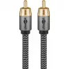Goobay 65296. Anschluss 1: RCA, Steckverbinder 1 Geschlecht: Männlich, Anschluss 2: RCA, Steckverbinder 2 Geschlecht: Männlich, Kabelmaterial: Kupfer,