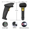 Handheld 1D/2D wired barcode scanner QOLTEC 50853 — USB, ABS housing, 1.65 m cable, 97×65×167 mm, 105 g