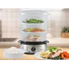 Steam Cooker Beper BC.250 3 Baskets Countertop 800 W Stainless Steel