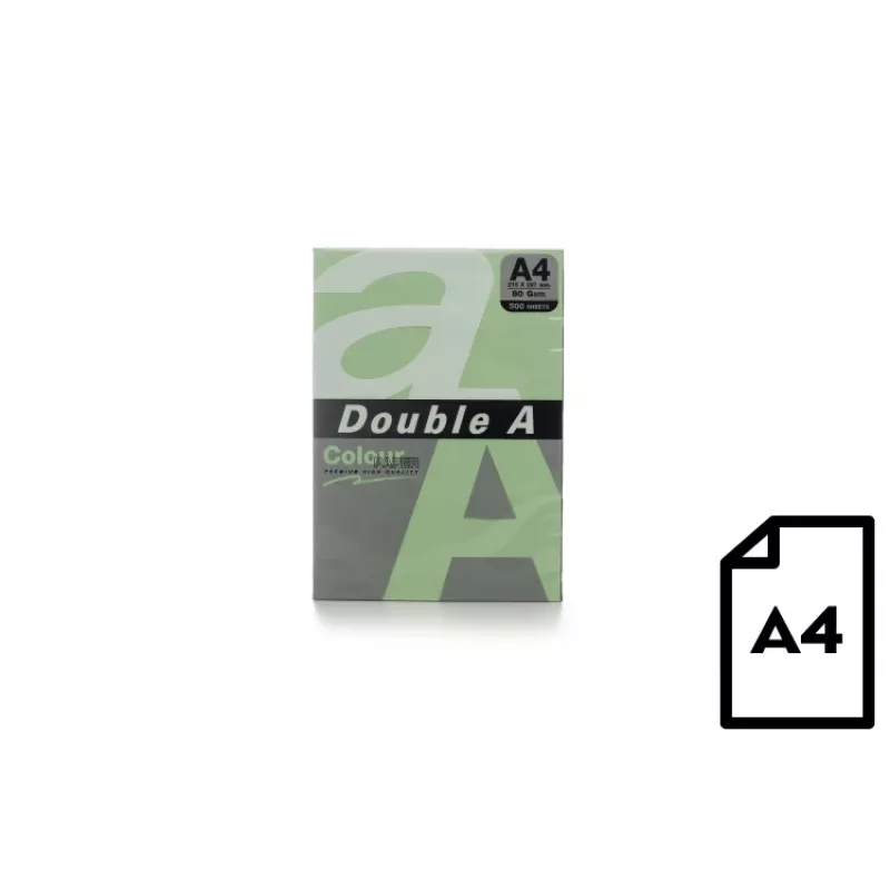 Colour paper Double A, 80g, A4, 500 sheets, Emerald