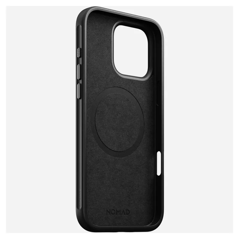 Mobile phone cover Nomad NM01693185 for Apple iPhone 16 Pro Max, leather/TPU/PC, black, fits 17.5 cm (6.9 inch) screen