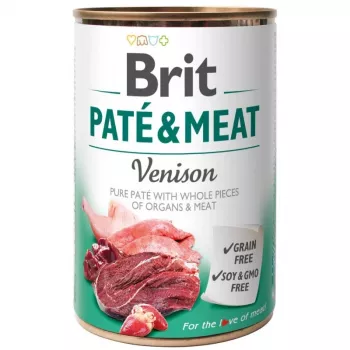 BRIT Paté & Meat with game - wet dog food - can - 400 g
