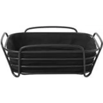 Bread Basket Blomus 63872 Rectangle Cotton Steel Black