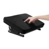 Footrest MACLEAN MC-460 ergonomic cushioned metal footrest, non-slip base, tilt -20–20°, max load 20 kg, black