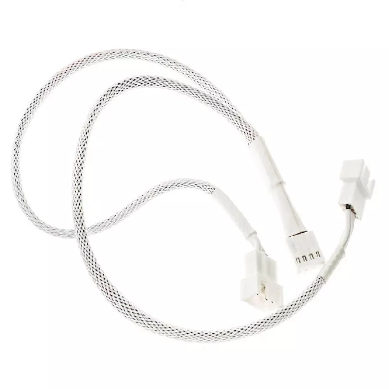 PWM fan splitter cable Kolink PGW-AC-KOL-159 35cm braided white, 1-to-2 PWM connector