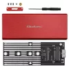 SSD enclosure QOLTEC 51831 USB 3.0 for M.2 SATA drives up to 2TB, red, supports 30 mm length, up to 4 drives