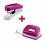 Punch and stapler set NOVUS E210 punch and E15 stapler, pink