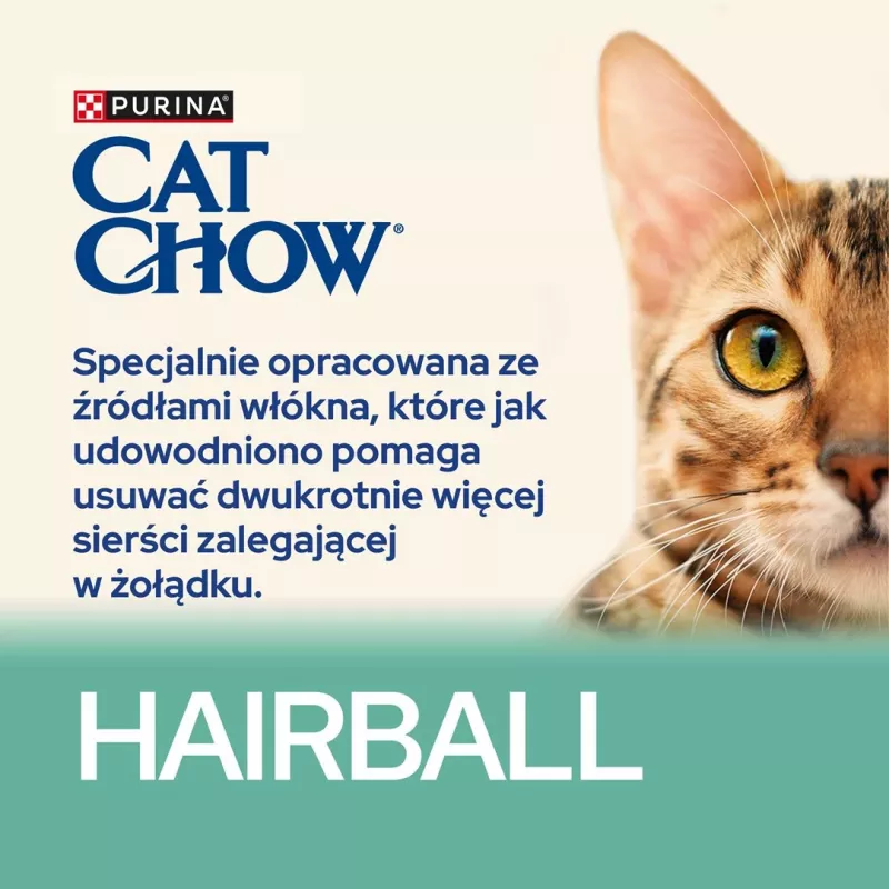 Dry cat food Purina Cat Chow Hairball Control 1.5 kg — Adult, Chicken, 32% Protein, 11% Fat