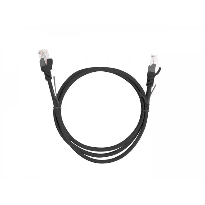 Networking cable LANBERG PCU6-10CC-0100-BK RJ-45 Cat6 1 m Black U/UTP