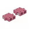 Fibre optic connector SC female–female DELOCK 85998, violet, pack of 4