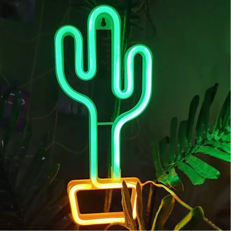 Neon Lights MANTA SNL07GN Green Yellow Cactus Style decorative LED neon sign