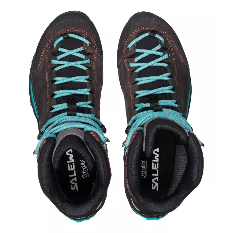 Salewa MTN Trainer Mid GTX Female Adult Black Blue Leather Suede Vibram WTC