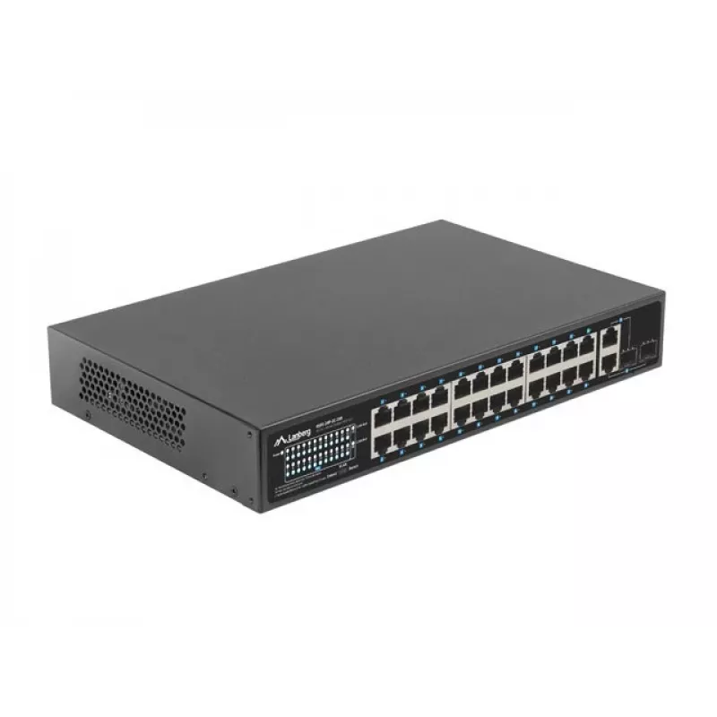 Lanberg RSFE-24P-2C-250 Network Switch Unmanaged Gigabit Ethernet (10/