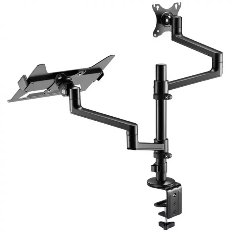 Monitor mount WENTRONIC Goobay Deluxe 74417 with laptop arm, black