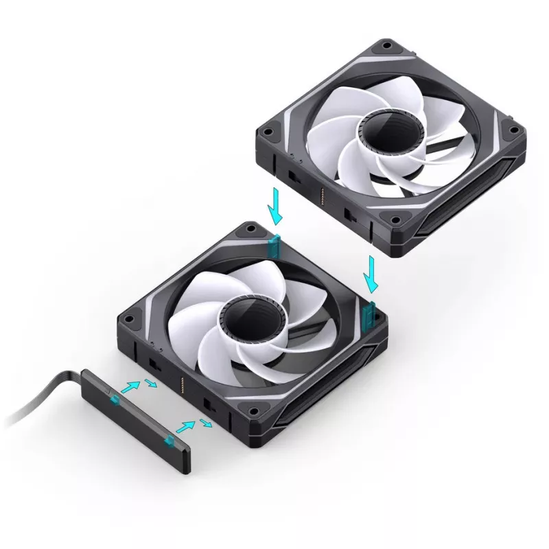 120mm ARGB Case Fan set Jonsbo ZL-120BR 3-pack with reversible lighting