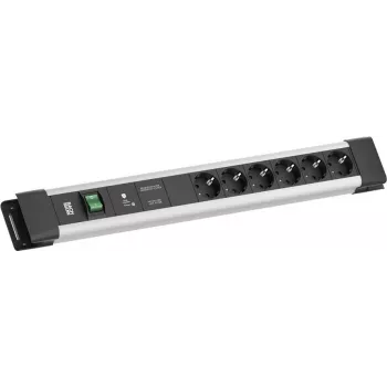 Bachmann CONNECTUS 6xCEE7/3 1xGVS-Plus 1x switch 2.0m CEE7/7 Grey (BM005924)