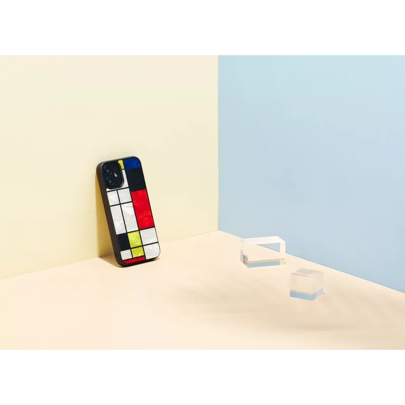 Protective case iKins for Apple iPhone 12 mini — black Mondrian design