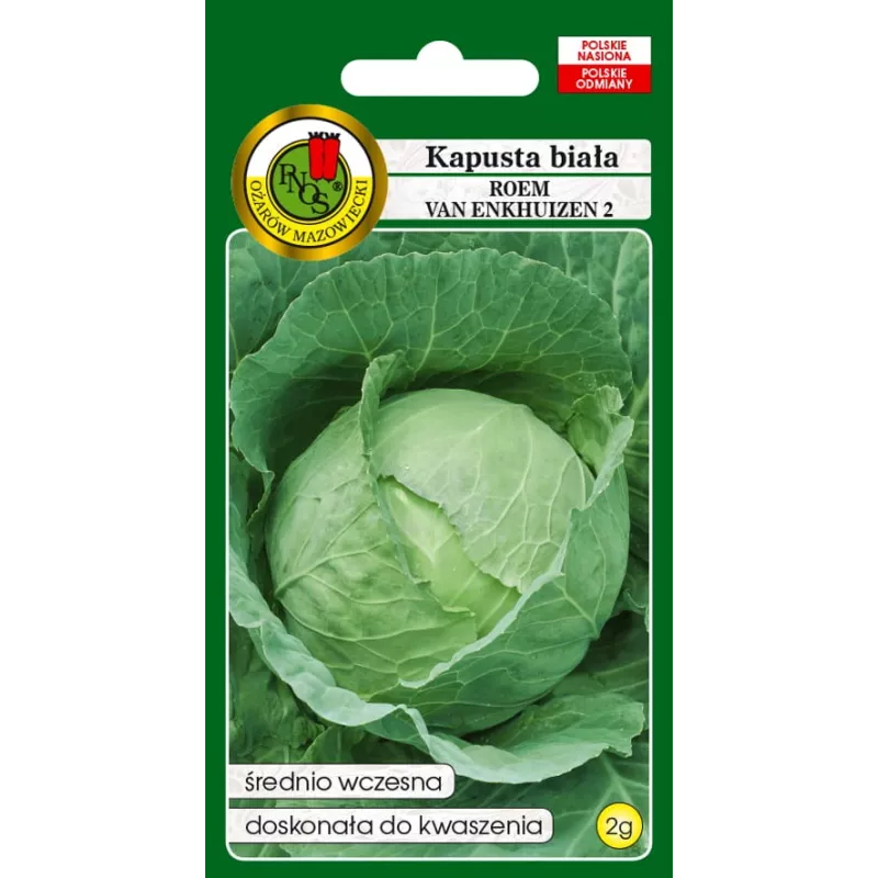 Seed packet Apte — White Head Cabbage 'Roem Van Enkhuizen' (2 g) vegetable seeds
