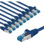Goobay CAT 6A Patch Cable S/FTP PiMF 5 m Blue pack of 10-Set - copper conductor CU (67536)